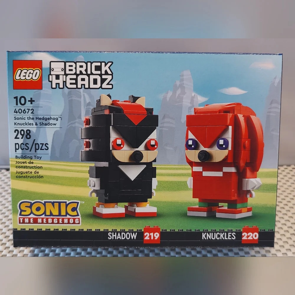 Lego Brick Headz 40672 Sonic The Hedgehog: Knuckles #220 & Shadow #219 NWT